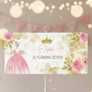 Königliche Feier Rosa Geburtstag der Prinzessin Banner
