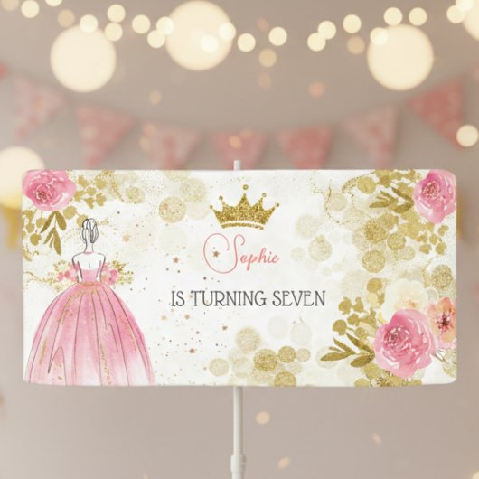 Königliche Feier Rosa Geburtstag der Prinzessin Banner