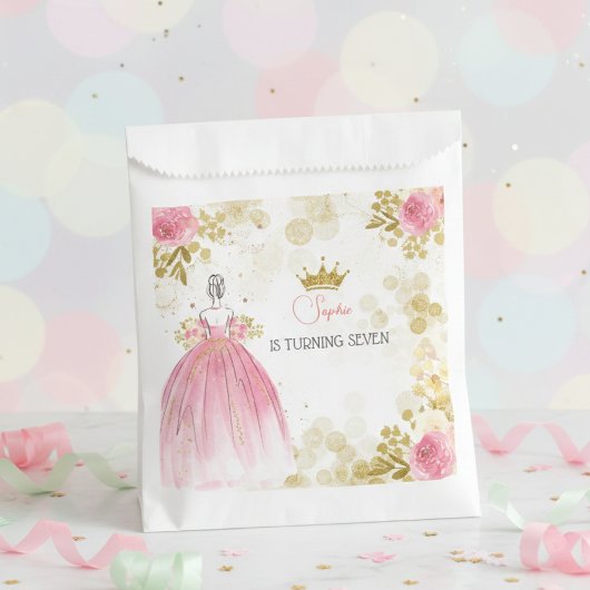 Königliche Feier Rosa Geburtstag der Prinzessin Geschenktütchen