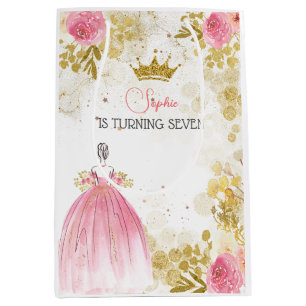 Königliche Feier Rosa Geburtstag der Prinzessin Mittlere Geschenktüte