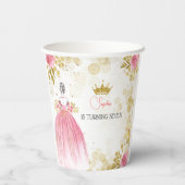 Königliche Feier Rosa Geburtstag der Prinzessin Pappbecher (Rückseite)