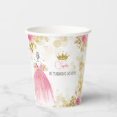 Königliche Feier Rosa Geburtstag der Prinzessin Pappbecher (Vorderseite)