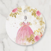 Königliche Feier Rosa Prinzessin Geburtstag danke Geschenkanhänger (Rückseite)