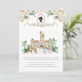 Königliche Feierlichkeit | Twins Fairy Tale Birthd Einladung (Stehend Vorderseite)