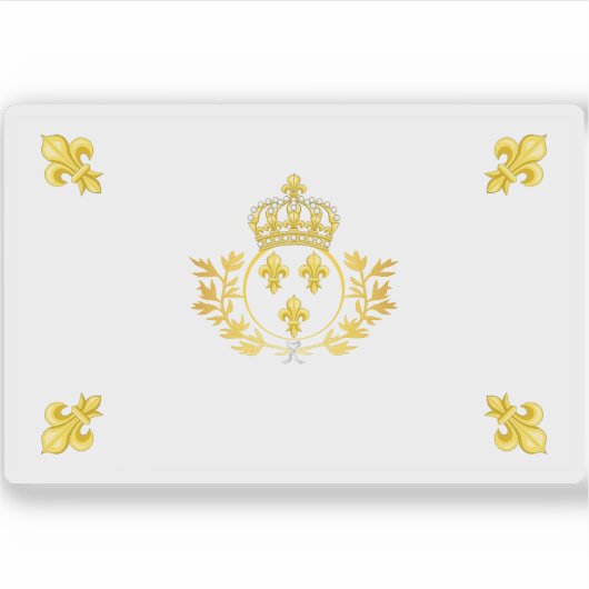 Königliche Flagge Frankreichs (1814-1830) Aufkleber (Vorderseite)