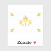 Königliche Flagge Frankreichs (1814-1830) Aufkleber (Blatt)