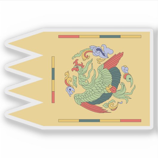 Königliche Flagge Goryeo (Bong-gi) Aufkleber (Vorderseite)