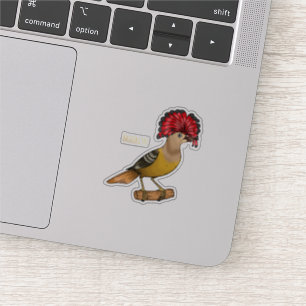 Königliche Fliegenschnäpper-Vogel-Cartoon-Illustra Aufkleber