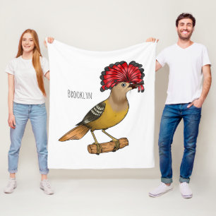 Königliche Fliegenschnäpper-Vogel-Cartoon-Illustra Fleecedecke
