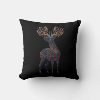 Königliche florale kosmische Hirsch Kissen
