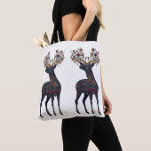 Königliche florale kosmische Hirsch Tasche (Von Nahem)