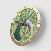 Königliche Friedhöfe in Weiß und Blau Runde Wanduhr (Winkel)