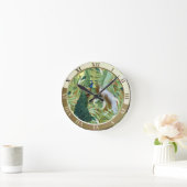 Königliche Friedhöfe in Weiß und Blau Runde Wanduhr (Zuhause)