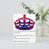 Königliche Geburtstagseinladung Einladung (Stehend Vorderseite)