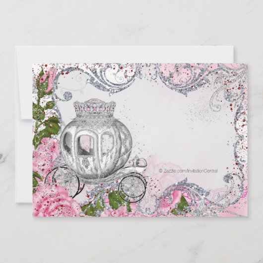 Königliche Geburtstagspartei Princess Einladung (Rückseite)