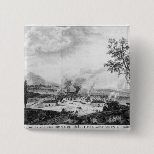 Königliche Gießerei bei Le Creusot im Jahre 1787 Button