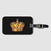 Königliche goldene Krone Gepäckanhänger (Vorderseite (Horizontal))