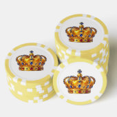 Königliche goldene Krone Pokerchips (Stapel)