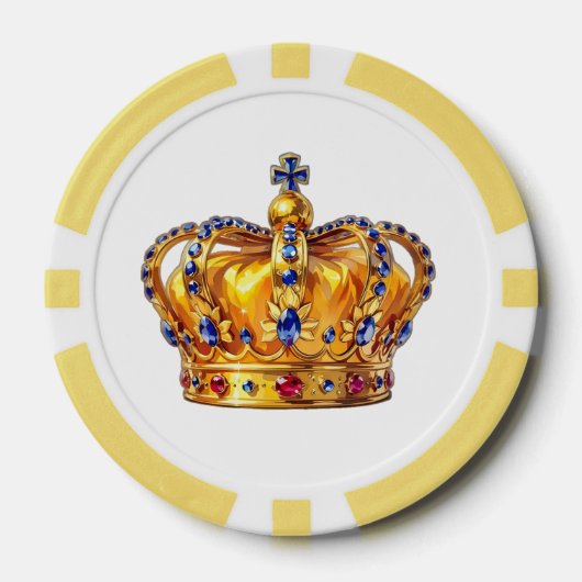 Königliche goldene Krone Pokerchips (Vorderseite)