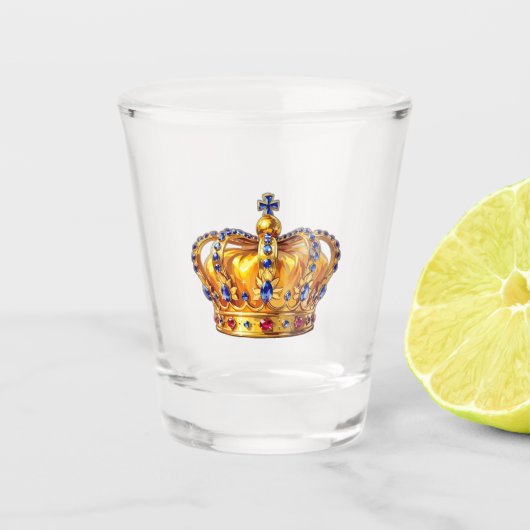 Königliche goldene Krone Schnapsglas (Vorderseite)