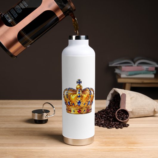 Königliche goldene Krone Trinkflasche (Kaffee (gedreht))