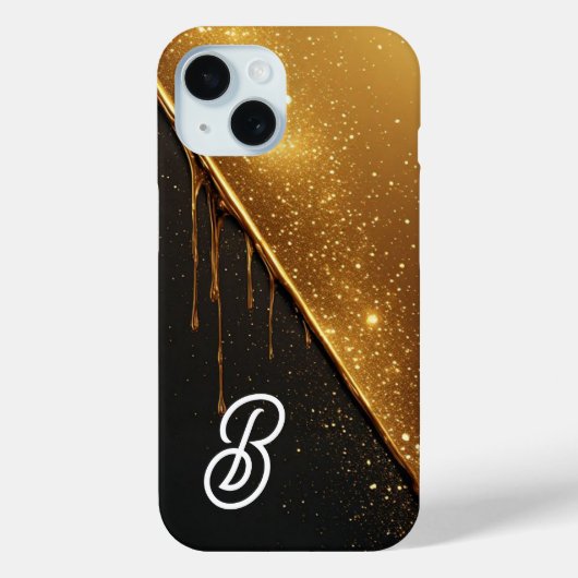 💎 Königliche goldene Tröpfchen funkelnde Flüssigm Case-Mate iPhone Hülle (Rückseite)