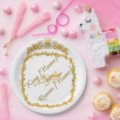 Königliche goldene und Queen-Breitpapier-Platte Pappteller (Party)