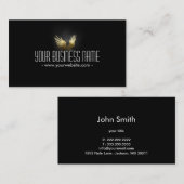 Königliche Goldflügel in der dunklen Visitenkarte (Vorne/Hinten)