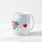 Königliche Herzen der Hochzeit Briten und der Kaffeetasse (VorderseiteRechts)