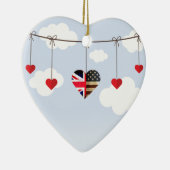 Königliche Herzen der Hochzeit Briten und der Keramikornament (Rechts)