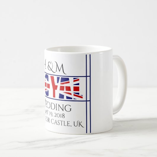 Königliche Hochzeit 2018 H u. M - Kaffeetasse (VorderseiteRechts)