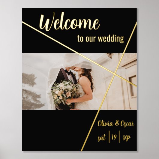 Königliche Hochzeit Begrüßung echtes Folienzeichen Foliendrucke (Vorderseite)