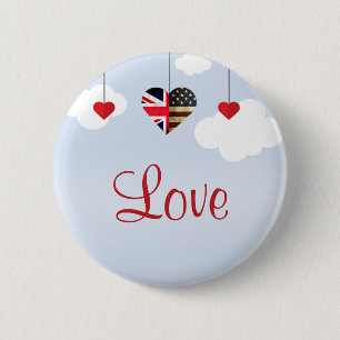 Königliche Hochzeit der britischen amerikanischen Button
