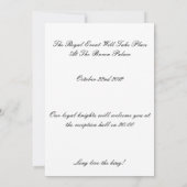 Königliche Hochzeit Einladung (Rückseite)