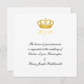 Königliche Hochzeit Einladung (Vorne/Hinten)
