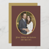 Königliche Hochzeit Einladung (Vorne/Hinten)