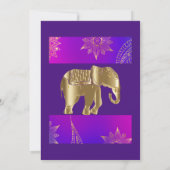 Königliche Hochzeit im indischen Stil Einladung (Rückseite)