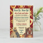 Königliche Hochzeit im Mittelalter Einladung (Stehend Vorderseite)