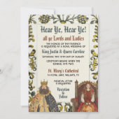 Königliche Hochzeit im Mittelalter Einladung (Vorderseite)