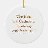 Königliche Hochzeit Keramik Ornament (Hinten)