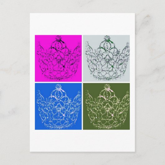 Königliche Hochzeit/Krone Postkarte (Vorderseite)