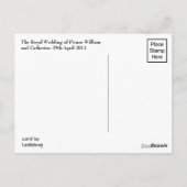 Königliche Hochzeit Postkarte (Rückseite)