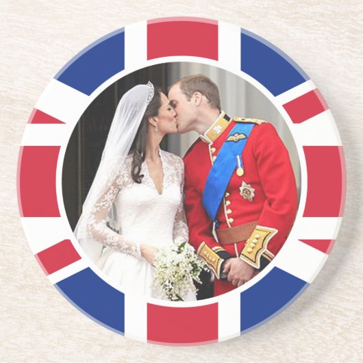 Königliche Hochzeit Sandstein Untersetzer (Vorne)