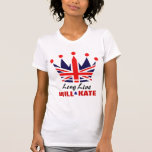 Königliche Hochzeit - William- u. Kate-Shirt T-Shirt<br><div class="desc">Verbinden Sie die Welt,  wenn Sie die königliche Hochzeit von Prinzen William und Catherine "Kate" Middleton feiern. Dieses Shirt sagt,  dass LANG LIVE u. KATE WIRD.  Eine britische Kronenshowunterstützung zur britischen Monarchie und sein zukünftiger König und Königin.  Große Andenken,  zum einer wunderbaren Gelegenheit zu gedenken!</div>