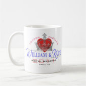 Königliche Hochzeit Williams u. Kate Kaffeetasse (Links)