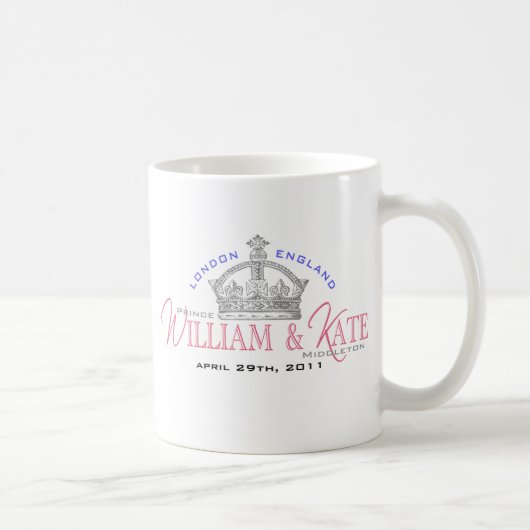 Königliche Hochzeit Williams u. Kate Kaffeetasse (Rechts)