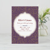 Königliche Hochzeitseinladung Einladung (Stehend Vorderseite)