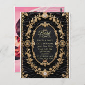 Königliche Hochzeitseinladung Postkarte (Vorne/Hinten)