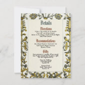 Königliche Hochzeitskarte des mittelalterlichen Re Einladung (Vorderseite)