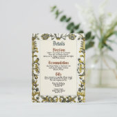 Königliche Hochzeitskarte des mittelalterlichen Re Einladung (Stehend Vorderseite)